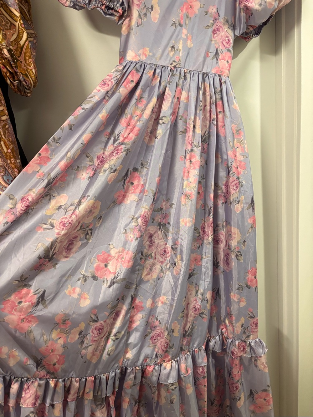 NWT LoveShackFancy Ida Hibiscus Lavender Purple Floral Taffeta Maxi Dress Gown 8 - Picture 13 of 15